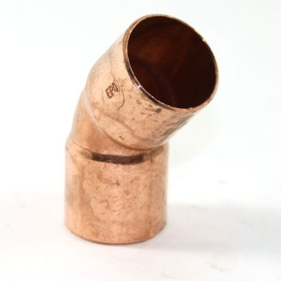 Picture of Wrot-Copper Pressure-Rated 45°-Elbow C x C 1/8" Material