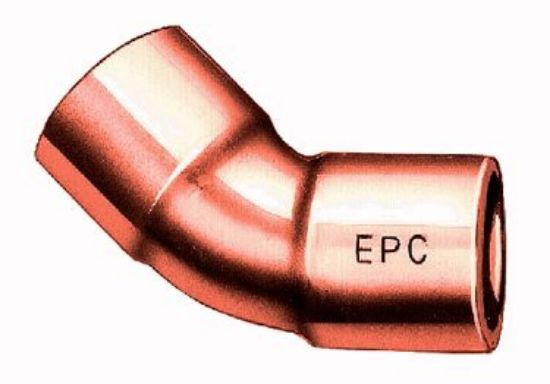 Picture of Wrot-Copper Pressure-Rated 45°-Elbow C x C 1/4" Material