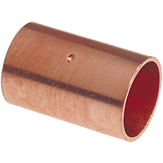 Picture of Wrot-Copper Pressure-Rated Coupling C x C Dimple-Stop 3"