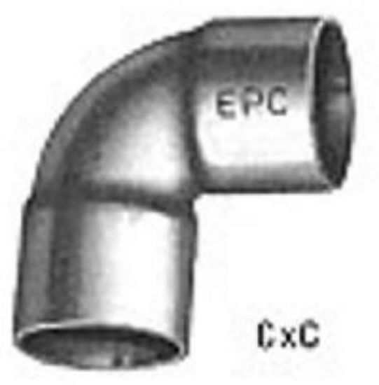 Picture of Wrot-Copper Pressure-Rated 90°-Elbow Close Ruff C x C 1.500" Material