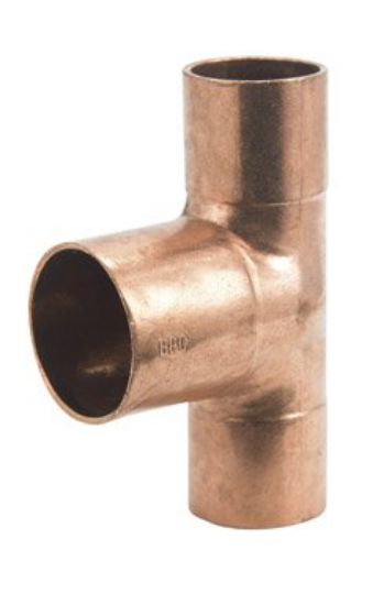 Picture of Wrot-Copper Pressure-Rated Reducing-Tee C x C x C 3/4" x 3/4" x 1" Material