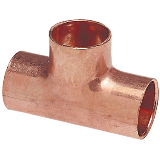 Picture of Wrot-Copper Pressure-Rated Reducing-Tee C x C x C 1" x 3/4" x 1/2" Material