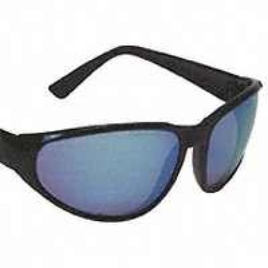 Picture of Safety-Glasses Indoor-&-Outdoor Blue Mirror-Lens Black-Frame