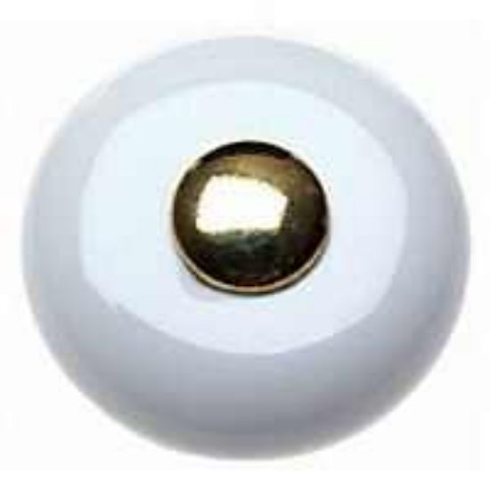 Picture of 1-1/4" White Porcelain Cabinet-Knob