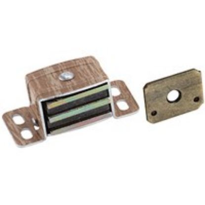 Picture of Cabinet-Catch with Strike Magnetic Wood Grain Aluminum Case 2-1/32" Long x 1-1/16" Wide x 13/16" Hig...