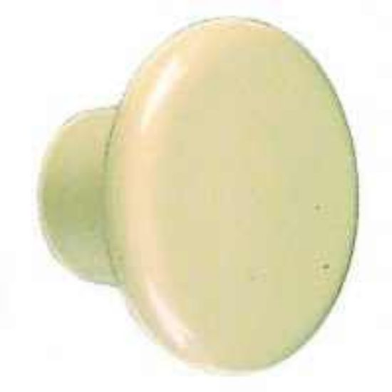 Picture of 1-1/4" WHT Plastic Cabinet-Knob