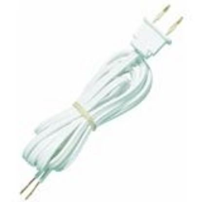 Picture of Replacement-Lamp-Cord Molded-Plug Tinned-Tips White