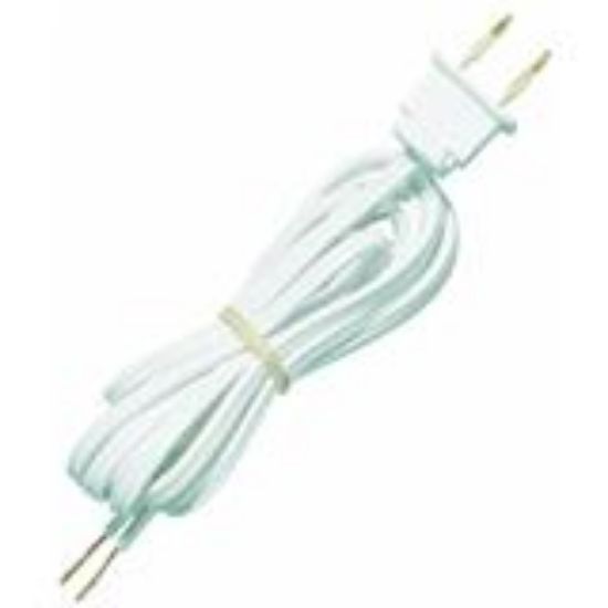 Picture of Replacement-Lamp-Cord Molded-Plug Tinned-Tips White