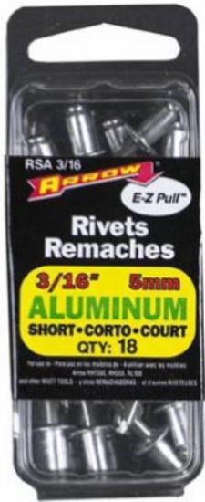 Picture of Rivets Aluminum Short 3/16" x 1/8" 18/Pack