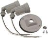 Picture of Light-Bulb-Socket Gray Round Double