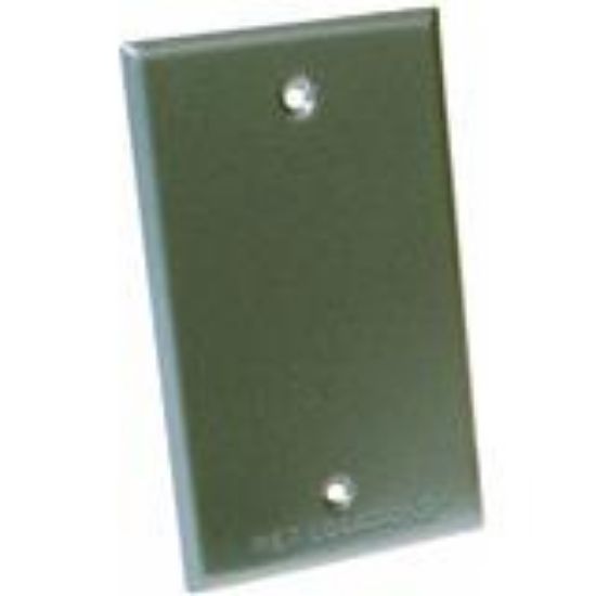 Picture of Weather-Proof Electrical-Box-Cover Blank Gray