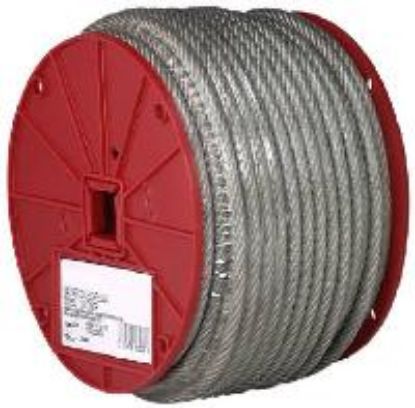 Picture of Cable 3/32" Diameter 7 x 7 Galvanized Clear Vinyl-Coated Galvanized