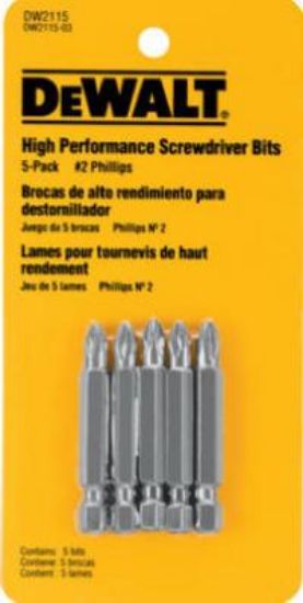 Picture of Screwdriver-Bit Multi-Pack Phillips-Drive #2 x 2" 5-Piece