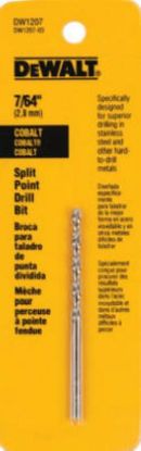 Picture of Pilot-Point Drill 7/64 In Diameter X 2-5/8 In Oal Cobalt-Steel Gold Ferrous Oxide