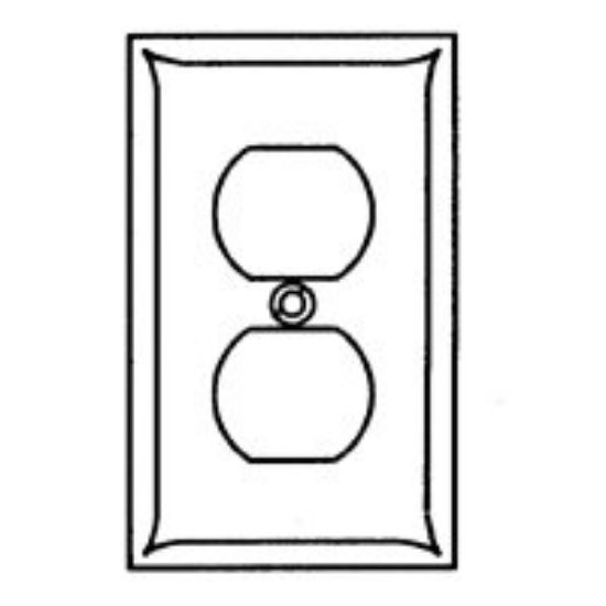 Picture of Wall-Plate 1-Gang Duplex-Receptacle Oversize Brown