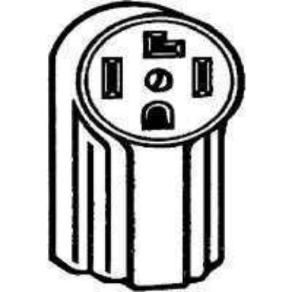 Picture of Dryer-Outlet Surface-Mount 30-Amp 125/250V 3-Pole 4-Wire Black