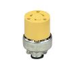 Picture of 20-Amp l6-20R Armored Lock Connector Yellow