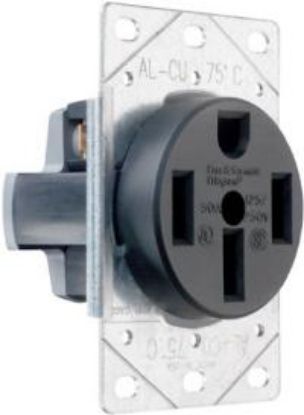 Picture of Outlet Flush-mount 50a 125/250v 3-pole 4-wire Grounding