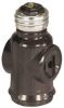 Picture of Light-Bulb-Socket Current-Tap Adapter Keyless To With 2 Polarized Outlets Phenolic Brown
