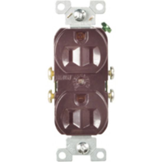 Picture of Electrical-Outlet Brown Duplex-Receptacle