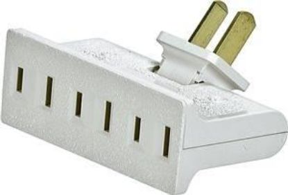Picture of Outlet Adapter Triple-tap Swivel 15-amps White