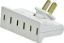 Picture of Outlet Adapter Triple-tap Swivel 15-amps White