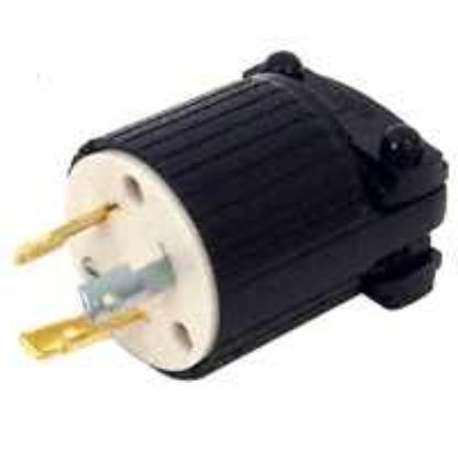 Picture of Electrical-Plug Twist-Lock Black/White 20A/125V