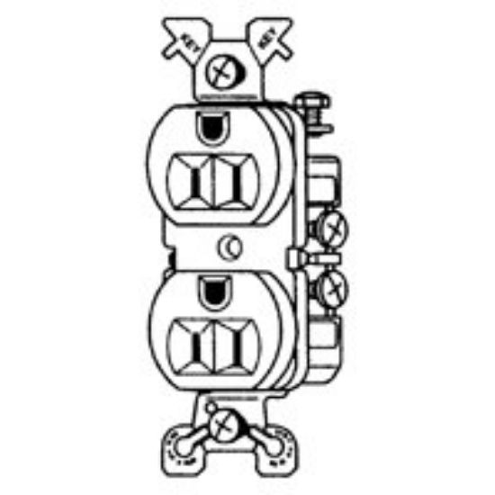 Picture of Electrical-Outlet Duplex-Receptacle White 15-Amp