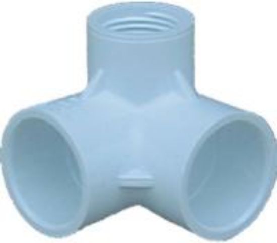 Picture of PVC Schedule-40 Side Inlet Elbow S x S x FPT 1" x 1" x 1/2"