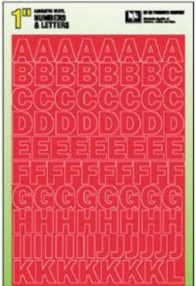 Picture of 1" RED Numb/Letter Set