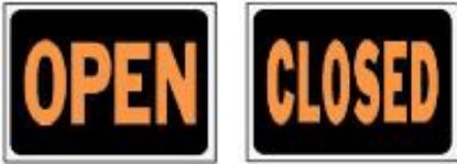 Picture of 9" x 12" Open/Close Sign
