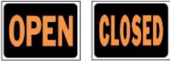 Picture of 9" x 12" Open/Close Sign