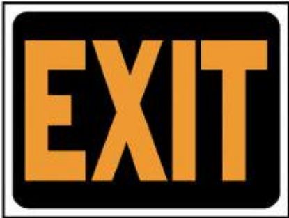 Picture of 9" x 12" Plastic Exit-Sign