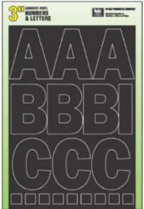 Picture of Number/Letter Set Black 3"