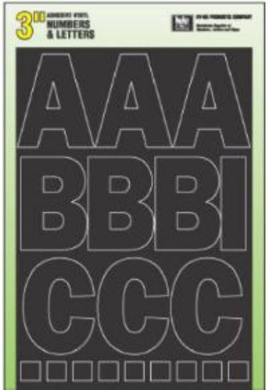 Picture of Number/Letter Set Black 3"