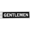 Picture of Gentlemen Sign Aluminum Self-Adhesive Black 2" x 8"