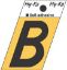 Picture of 1-1/2" Aluminum Adhesive Letter B