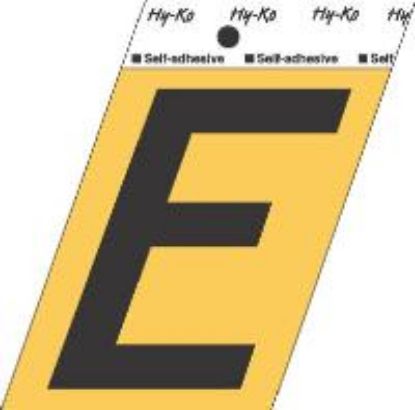 Picture of 3-1/2" Aluminum Adhesive Letter E