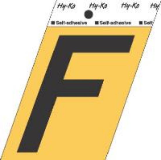 Picture of 3-1/2" Aluminum Adhesive Letter F