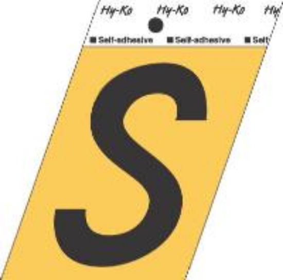 Picture of 3-1/2" Aluminum Adhesive Letter S