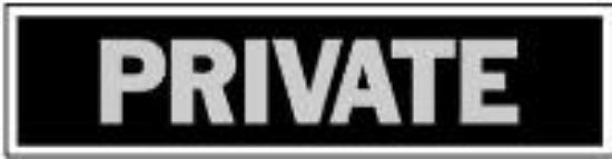 Picture of Private Sign Black 2" x 8"