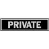 Picture of Private Sign Black 2" x 8"