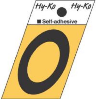 Picture of 1-1/2" Aluminum Adhesive Letter O