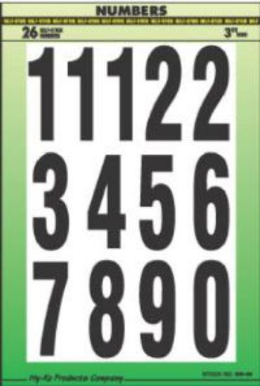 Picture of 3" Black-&-White Number Set