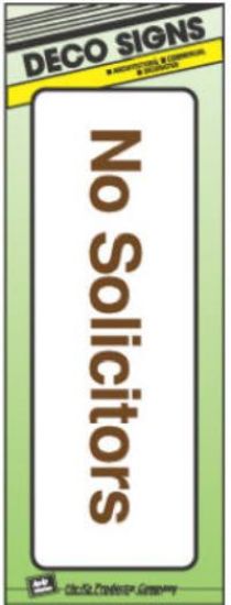 Picture of 3" x 9" No Solicitors Sign