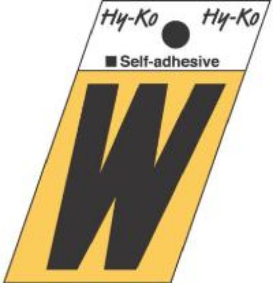 Picture of 1-1/2" Aluminum Adhesive Letter W