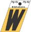 Picture of 1-1/2" Aluminum Adhesive Letter W