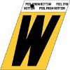 Picture of 1-1/2" Aluminum Adhesive Letter W