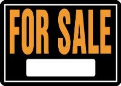 Picture of Sign "For Sale" Black/Orange Aluminum 10" x 14"