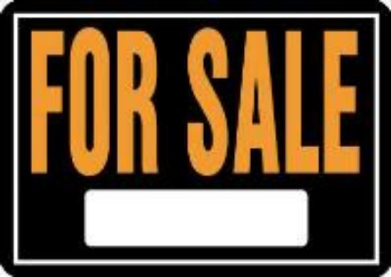 Picture of Sign "For Sale" Black/Orange Aluminum 10" x 14"